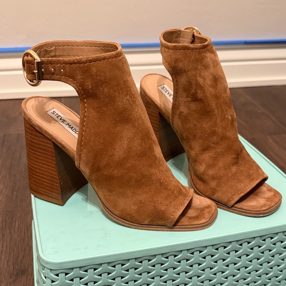 Steve Madden Brown Suede Heeled Boots